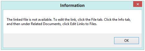 خطای the linked file is not available